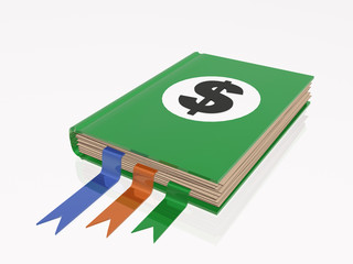Book with dollar sign