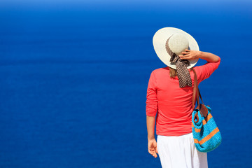 Fototapeta premium Young woman on sea vacation