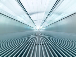 fast moving escalator