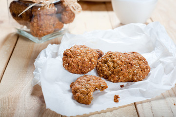 Diet and healthy muesli cookies