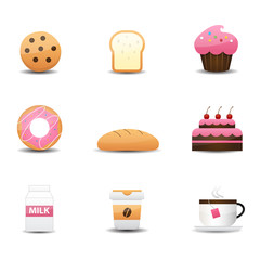 Bakery and drink icons