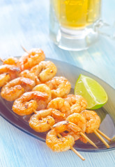shrimps and beer