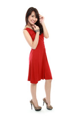 pretty girl in action