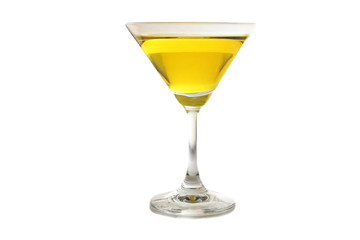 Water in a glass.