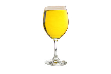 Water in a glass.