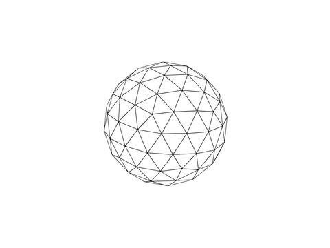 geodesic sphere line drawing