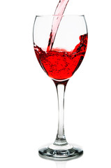 Pouring red wine