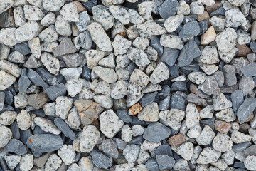 Background and texture of gray granite gravel