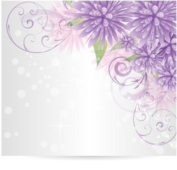 Fototapeta na wymiar Floral background with abstract flowers