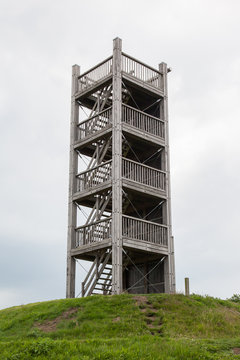 View-tower with a grey sky
