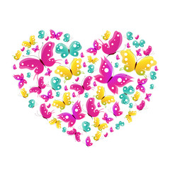 heart,,butterflies vector