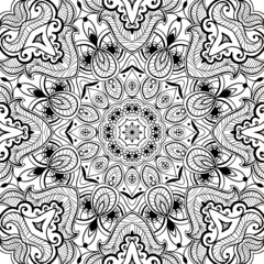 Ornamental round lace background