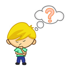 little boy having doubts