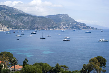 The bay of Villefranche and Cap d'Ail in the background