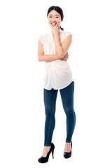Casual portrait of attractive young girl