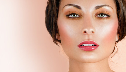 Fototapeta premium beautiful young female face. perfect skin