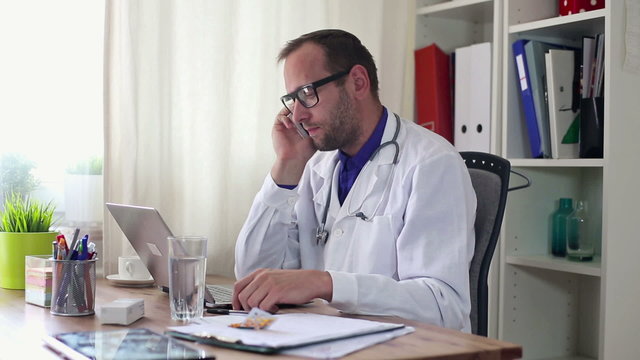 Doctor telling bad news to patient over the phone
