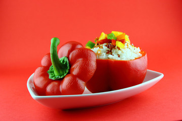 Stuffed red pepper