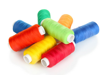 Colored threads isolated on white