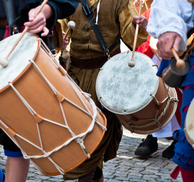 marching band drummers