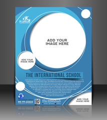kids school promotion flyer, magazine cover