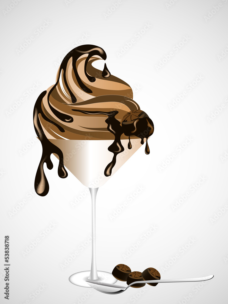 Sticker Chocolate sundae