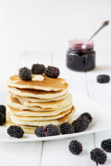 Pancakes with blackberry