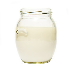 glass of milk isolated on white