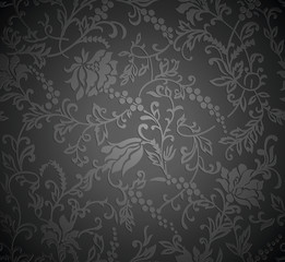 Seamless royal vector floral wallpaper