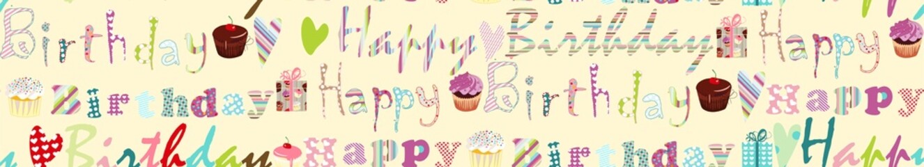 seamless birthday pattern