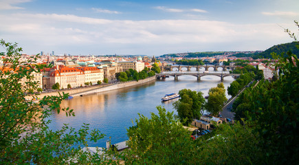 Fototapeta na wymiar Prague And Vltava River