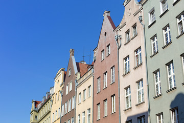 Architecture of old town in Gdansk, Poland