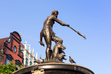Fountain of the Neptune - the symbol of Gdansk, Poland © Patryk Kosmider