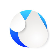 Blue banner with water drops.