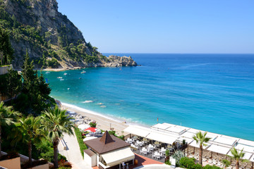 Beach of luxury hotel, Fethiye, Turkey