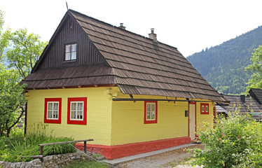 Fototapeta na wymiar Vlkolinec - picturesque historical village, Slovakia