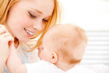 baby and his mother