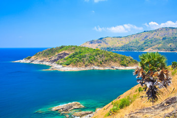 Fototapeta premium View point at Promthep cape in Phuket island of Thailand