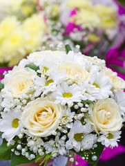 Beautiful wedding bouquet of flowers