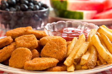 Chicken Nuggets and French Fries
