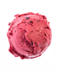 Eine Kugel Holundereis von oben