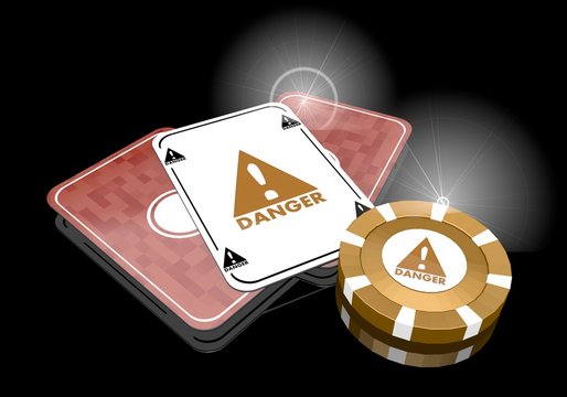 3d graphic of a exclusive idea icon  on poker cards