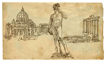 Fototapeta premium The scene of Italian culture: Rome