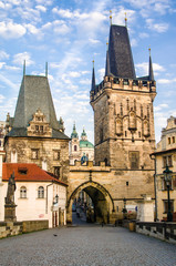 Fototapeta premium Lesser Town Bridge Tower,Mala Strana, from Charles Bridge
