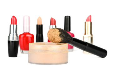 A large brush in the powder