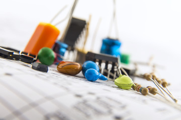 electronic components for control circuit according to the schem