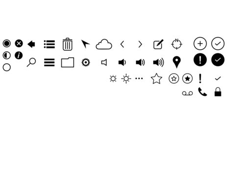 minimalist UI icons