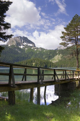 Fototapeta na wymiar Widok na góry w parku narodowym Durmitor w Czarnogórze