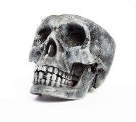 Obraz premium Human skull isolated on white
