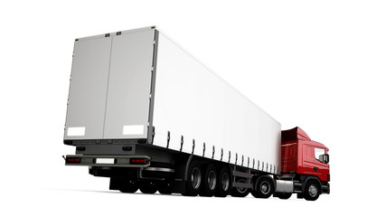 Truck isolated on white